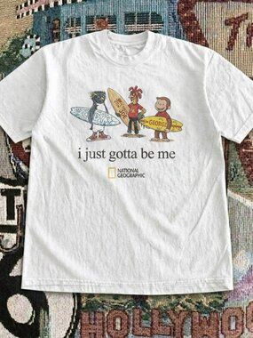 White National Geographic I Just Gotta Be Me T shirt